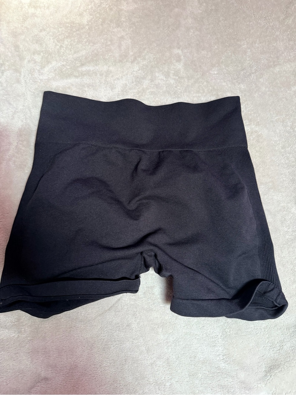 High-Rise Black Seamless Bike Shorts